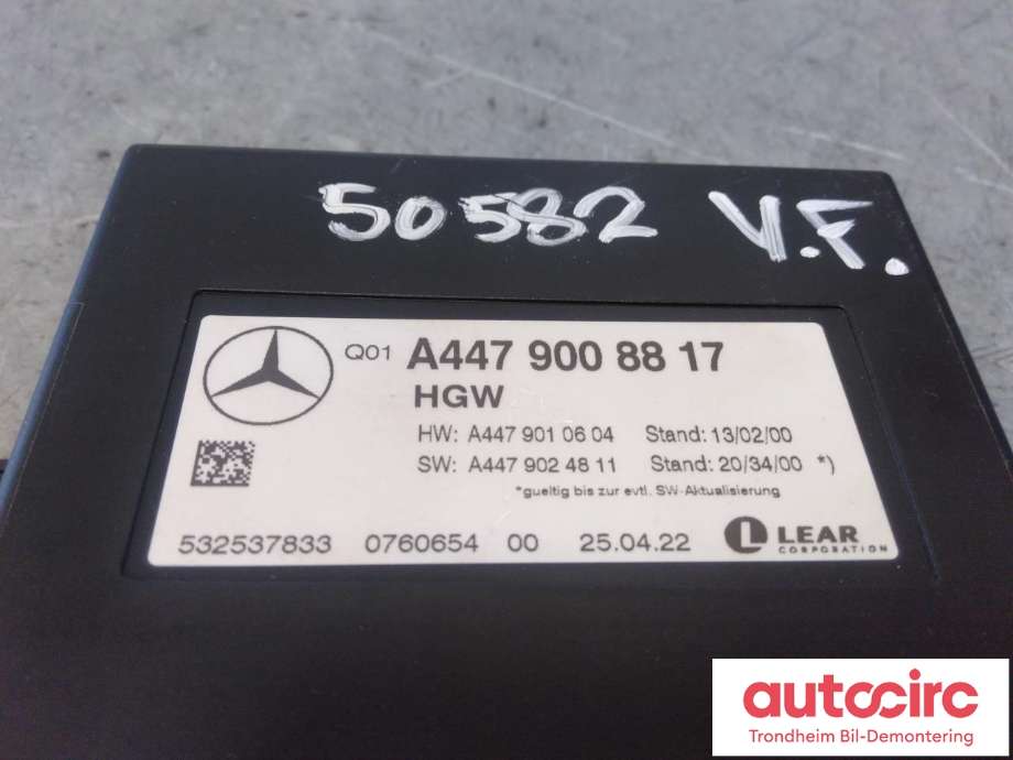 Styreenhet diverse til Mercedes EQV 2020-->> (W447) (W447) (LEAR|A4479008817|)