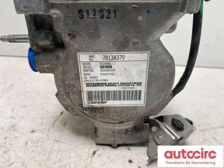 Aircondition kompressor hybrid til Mitsubishi Outlander 2015-->> (Type III, Fase 2)  (MITSUBISHI INDUSTRIES|7813A379|7813A784|AKJ200A202F)