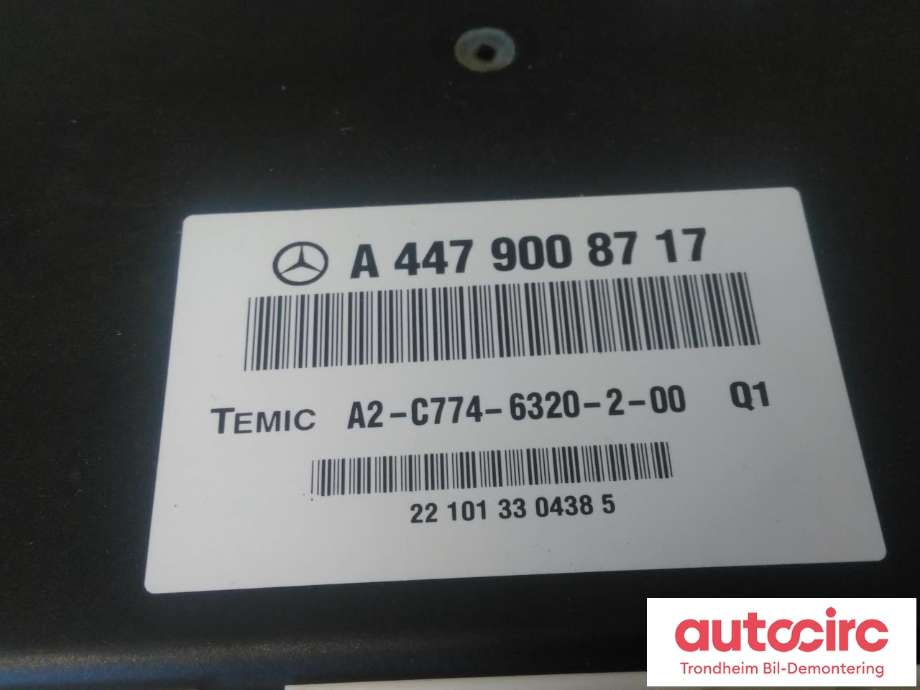 Styreenhet nivå/luftfjæring til Mercedes EQV 2020-->> (W447) (W447) (TEMIC|A4479008717|A4479002122|A 447 900 21 22| A 447 900 87 17| A2-C774-6320-2-00| A2C7746320200)