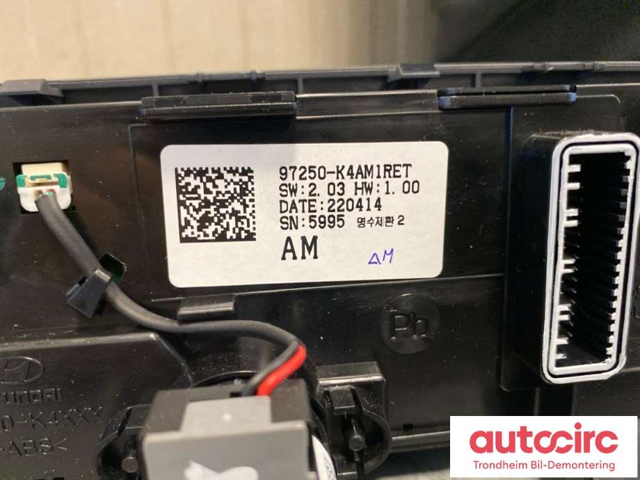 Varmeapparat betjening til Hyundai Kona 2021-2023 (Type I, Fase 2)  (HYUNDAI|97250-K4AM1-RET|97250K4AM1RET|)