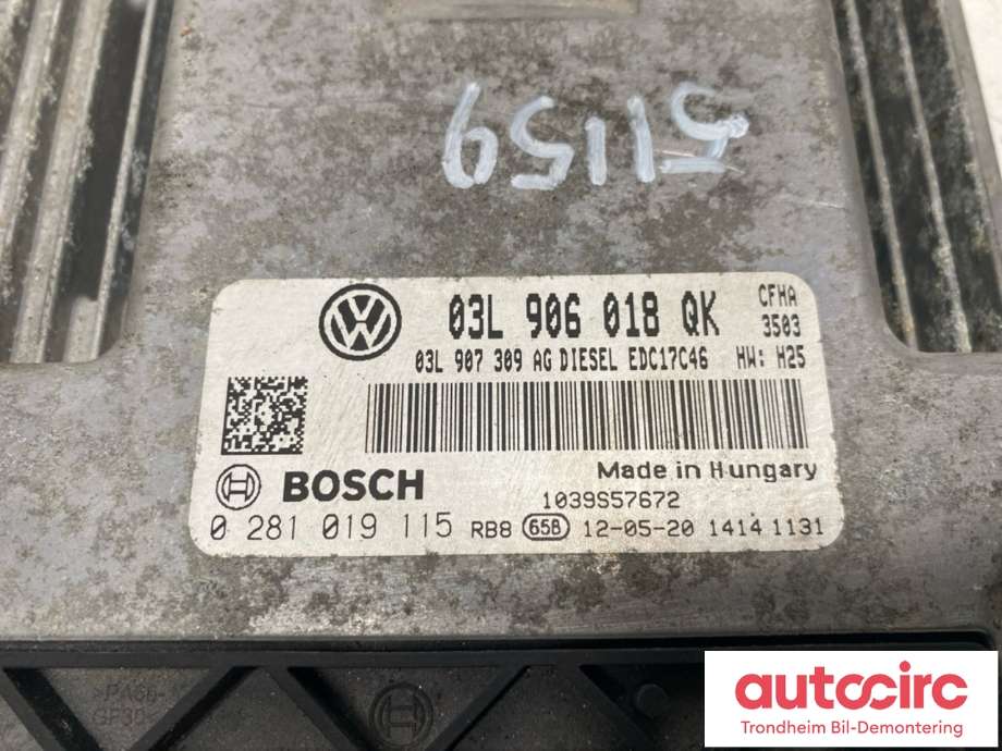Styreenhet motor til Škoda Yeti 2009-2013 (Fase 1)  (..|03L906018QK|)