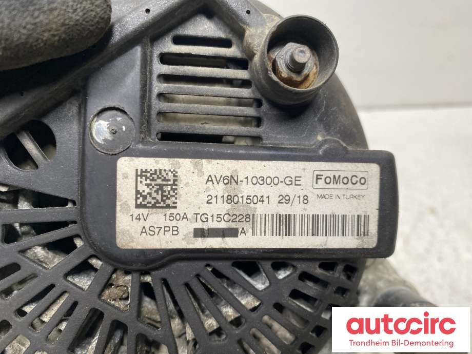 Dynamo diesel til Ford Transit Courier 2014-2018 (Type I, Fase 1)  (FOMOCO|2260730|AV6N-10300-GE|)