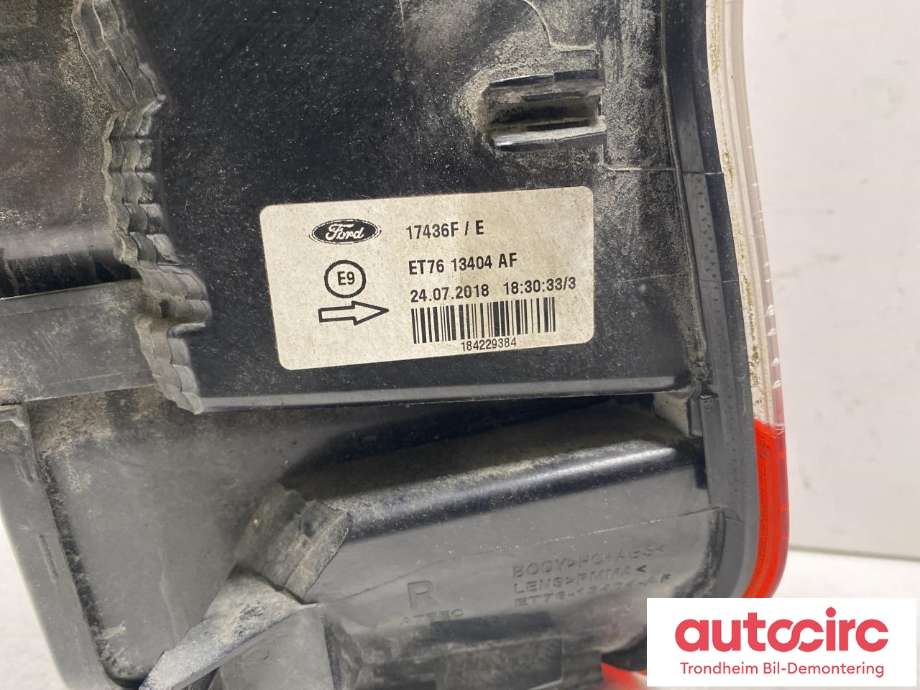 Baklykt høyre til Ford Transit Courier 2014-2018 (Type I, Fase 1)  (2069551|ET76-13404-AF|17436F/E)