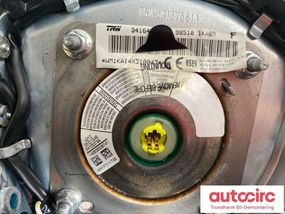 Airbag rattpute til Nissan Juke 2014-2018 (Fase 2)  (985101KA8B|)