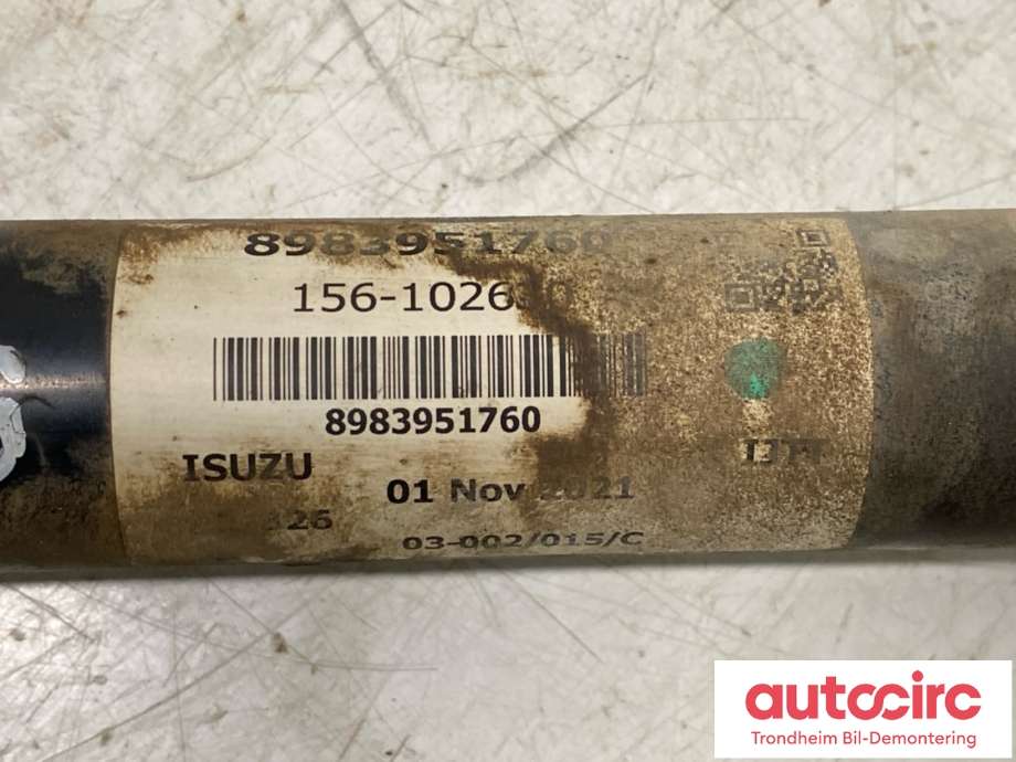 Mellomaksel fremre til Isuzu D-Max 2021-->> (Type III)  (..|8983951761|)