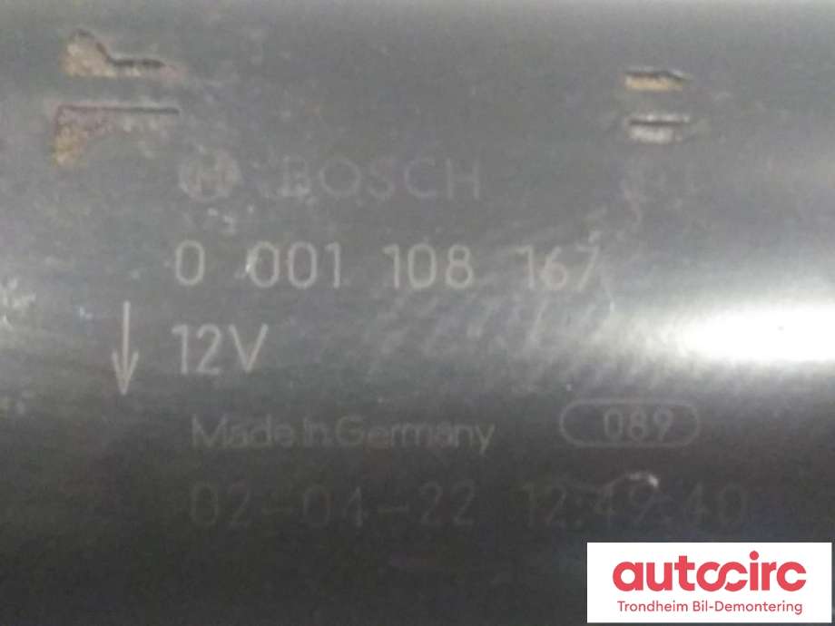 Starter til Volvo S60 2000-2004 (Type I, Fase 1)  (BOSCH|8251551|0001108167|)