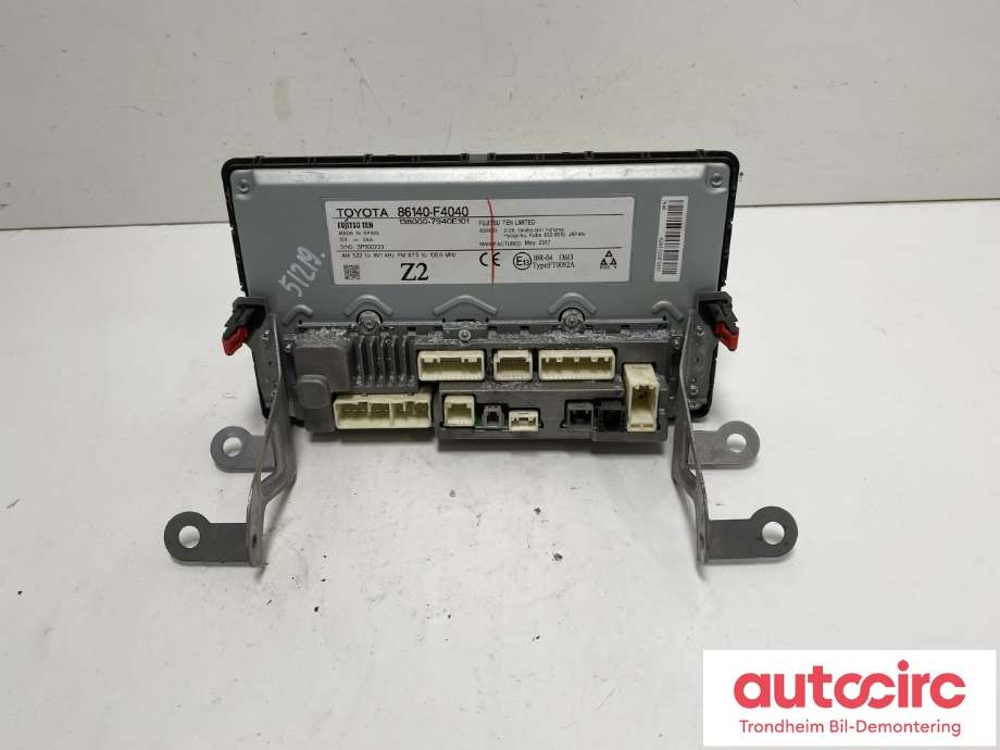 Multimedia display (MCU - Media Controller Unit) til Toyota C-HR 2016-->> (JBL|86140-F4040|)