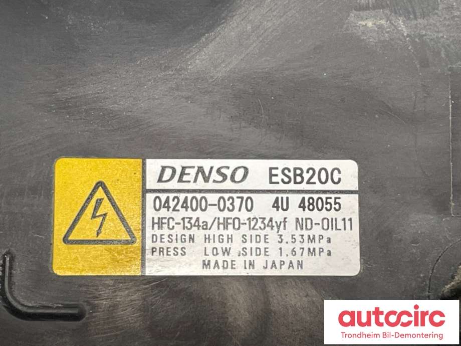 Aircondition kompressor hybrid til Toyota C-HR 2016-->> (DENSO|8837047092|8837047091|8837047090)