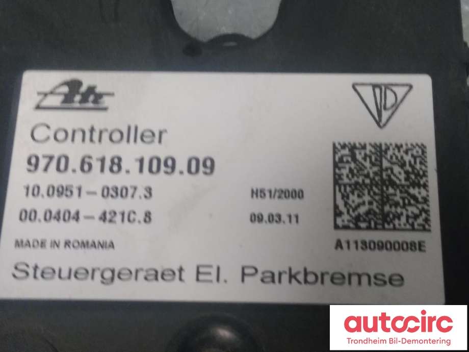 Styreenhet elektrisk parkbrems (EPB - Electric Parking Brake) til Porsche Panamera 2009-2017 (Type I) (970) (970) (ATE|97061810909|97061810910|970 618 109 10| 970 618 109 09| 10.0951-0307.3| 00.0404-421C.8)