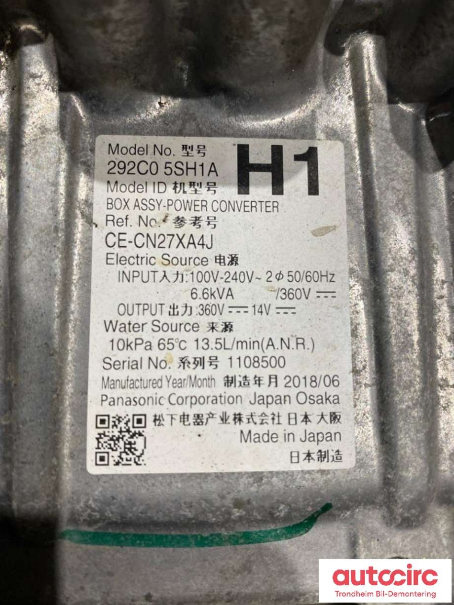 Motor power controller elbil (EPCU/PDM) til Nissan Leaf 2018-->> (Type II)  (..|292C05SH1A|292C05SH1B|)