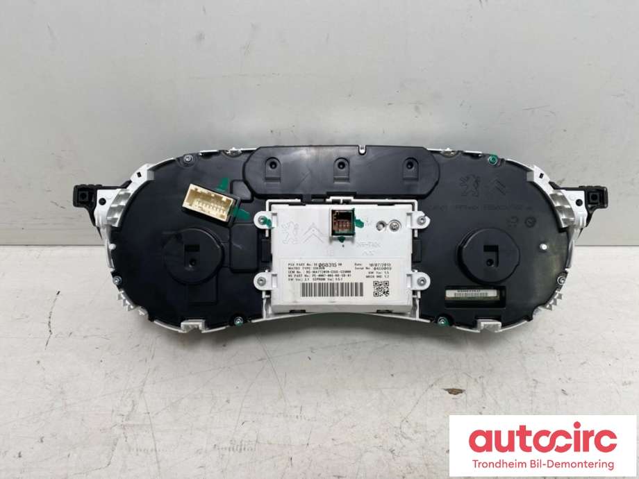 Instrumentpanel til Peugeot 508 2011-2014 (Type I, Fase 1)  (..|9806831580|9807160280|9807182480| 9822726080| 1610727480| 1623902680)