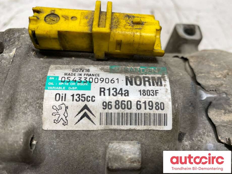 Aircondition kompressor til Fiat Scudo 2007-2017 (Type II)  (SANDEN|9686061980|6453YW|)