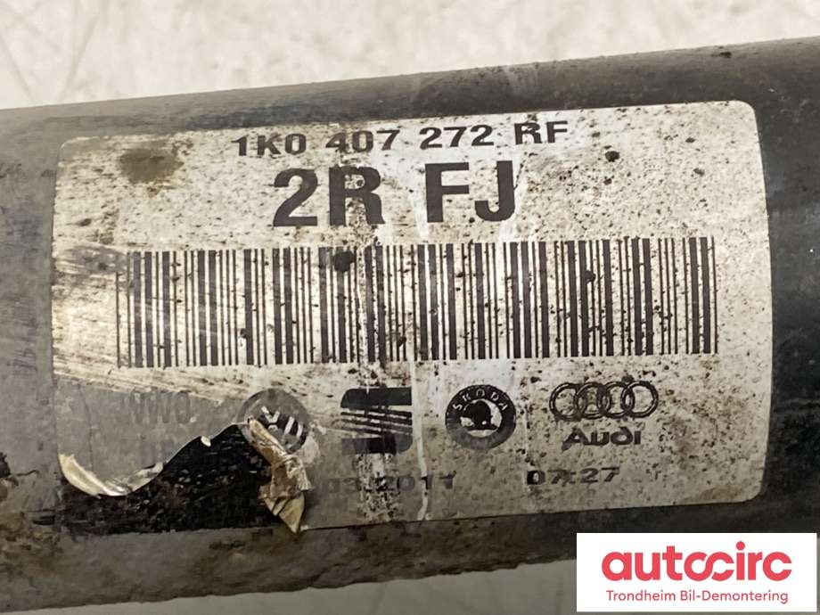 Drivaksel høyre foran, diesel/automat til VW Golf VI 2008-2012  (1K0407272RF|1K0407272EN|1K0407764DX)