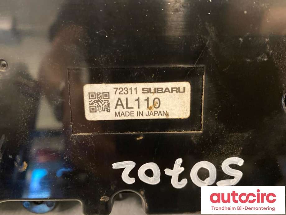 Varmeapparat betjening til Subaru Outback 2015-2020 (Type V)  (SUBARU|72311AL110|)