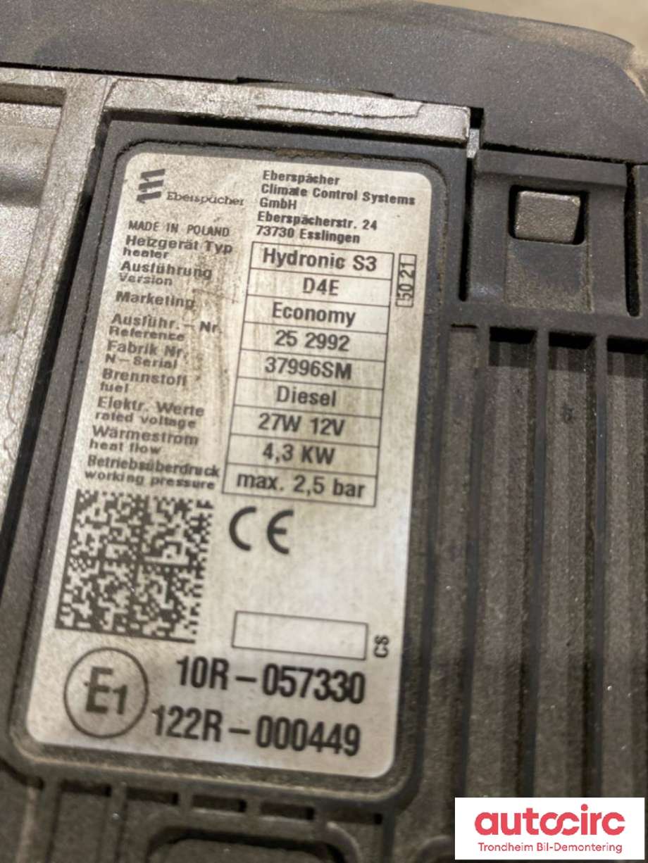 Dieselvarmer til Isuzu D-Max 2021-->> (Type III)  (EBERSPACHER|122R000449|10R-057330|)