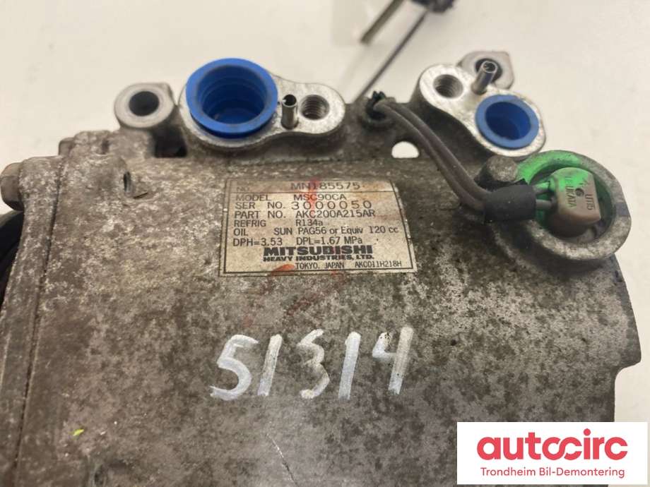 Aircondition kompressor til Mitsubishi Outlander 2003-2006 (Type I) (MITSUBISHI INDUSTRIES|MN185575|7813A036|AKC200A215AR)