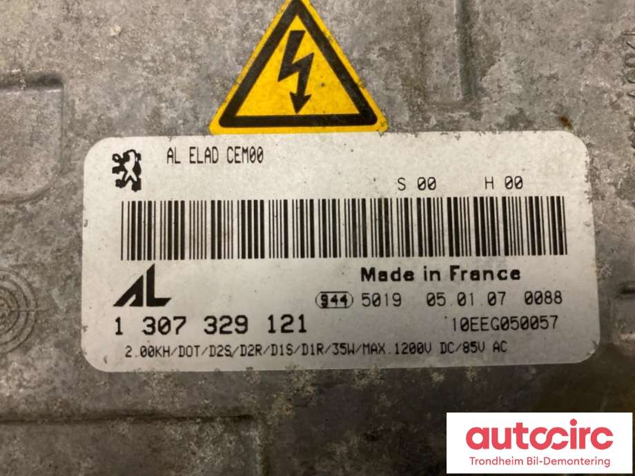 Styreenhet xenon/ballast til Peugeot 307 2005-2008 (Fase 2) (AL|1307329121|6224K0|)