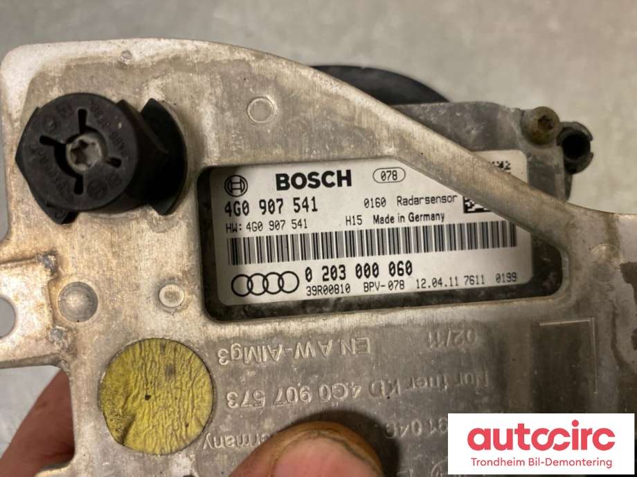 Sensor radar til Audi A7 2010-2014 (Type I, Fase 1)  (BOSCH|4G0907541|0203000060|)