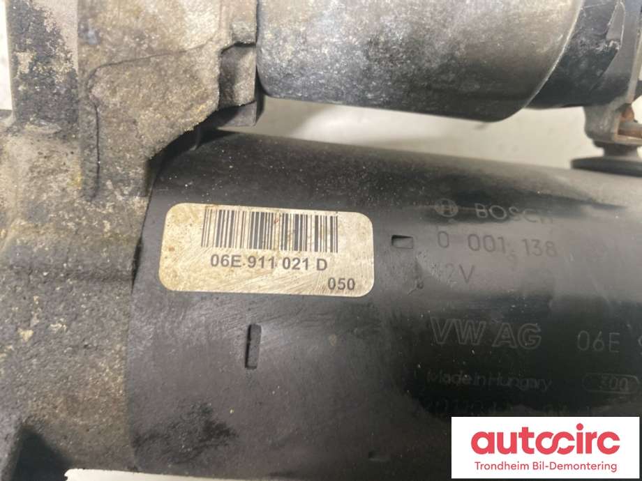 Starter til Audi A7 2010-2014 (Type I, Fase 1)  (BOSCH|06E911021D|06E911021F|0 001 138 019)