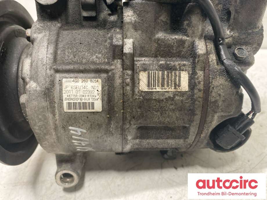 Aircondition kompressor til Audi A7 2010-2014 (Type I, Fase 1)  (DENSO|4G0260805A|)