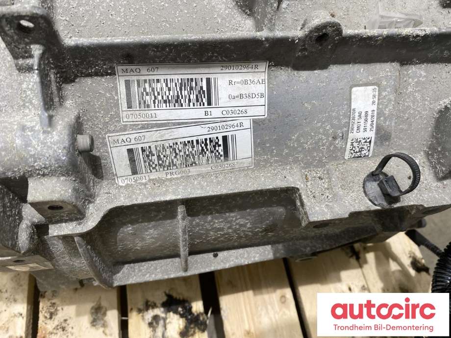 Motor elbil foran til Renault Zoe 2019-->> (Fase 2)  (MOTORSUFFIKS = 607 INDEX|290102964R|290105943R|8201749855)