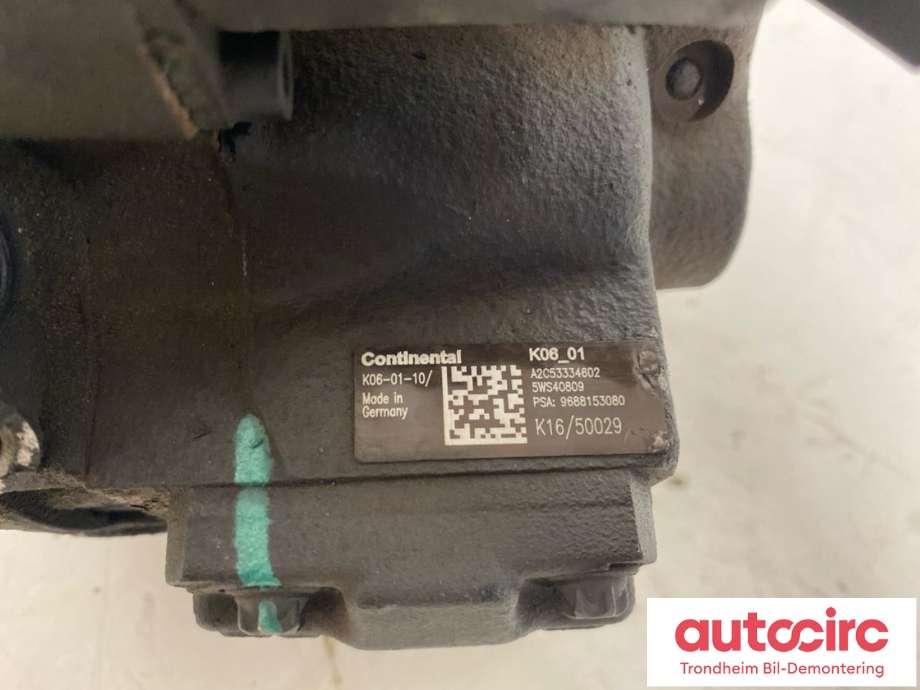 Dieselpumpe til Fiat Scudo 2007-2017 (Type II)  (CONTINENTAL|9684704880|71793516|9688153080)