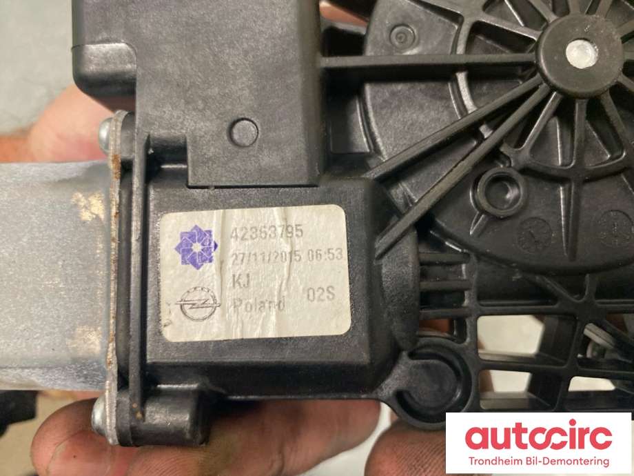 Ruteheis, kun motor, høyre bak til Opel Mokka 2012-2016 (Type I, Fase 1) (42363799|42562203|)