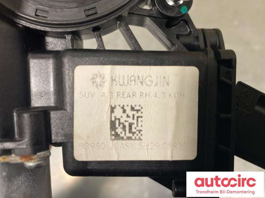 Ruteheis, kun motor, høyre bak til Opel Mokka 2012-2016 (Type I, Fase 1) (42363799|42562203|)