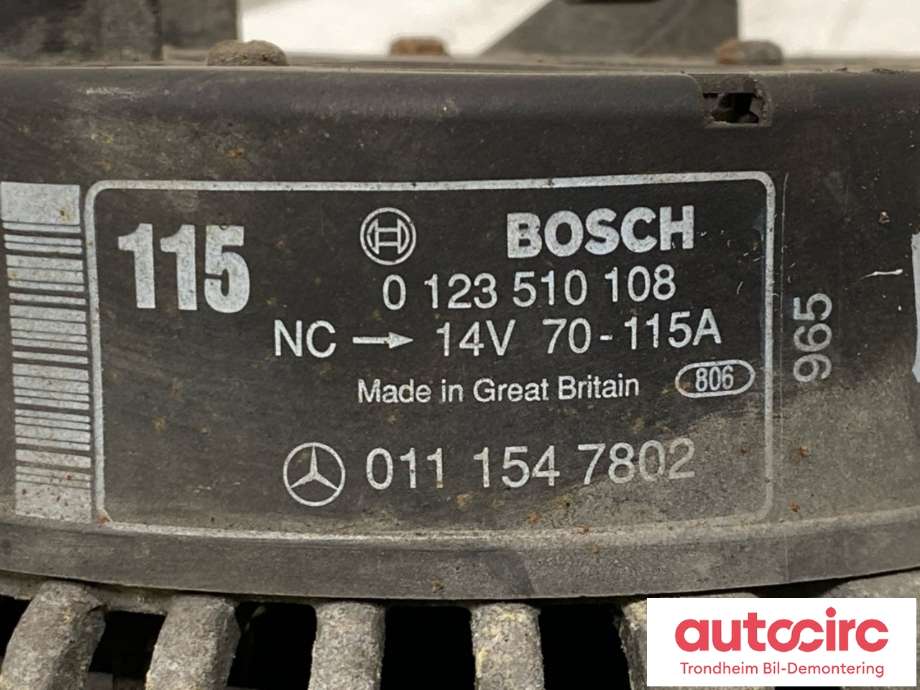 Dynamo diesel til Mercedes E-Klasse 1995-2000 (Fase 1) (W210) (W210) (A 011 154 78 02|A 012 154 54 02|)