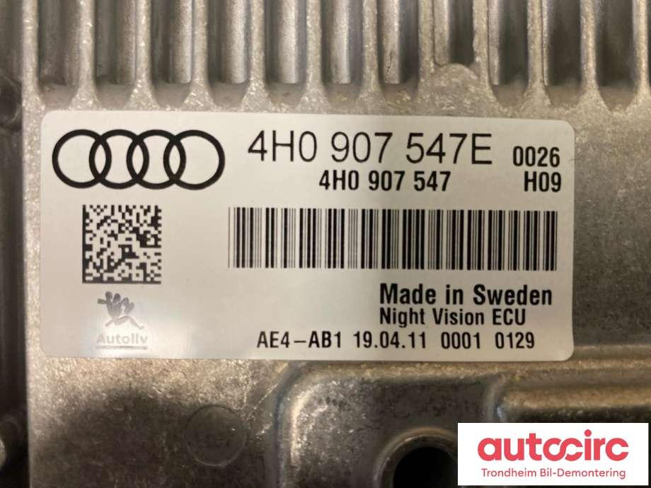Styreenhet diverse til Audi A7 2010-2014 (Type I, Fase 1)  (AUTOLIV|4H0907547E|4H0907547|4H0907547F)