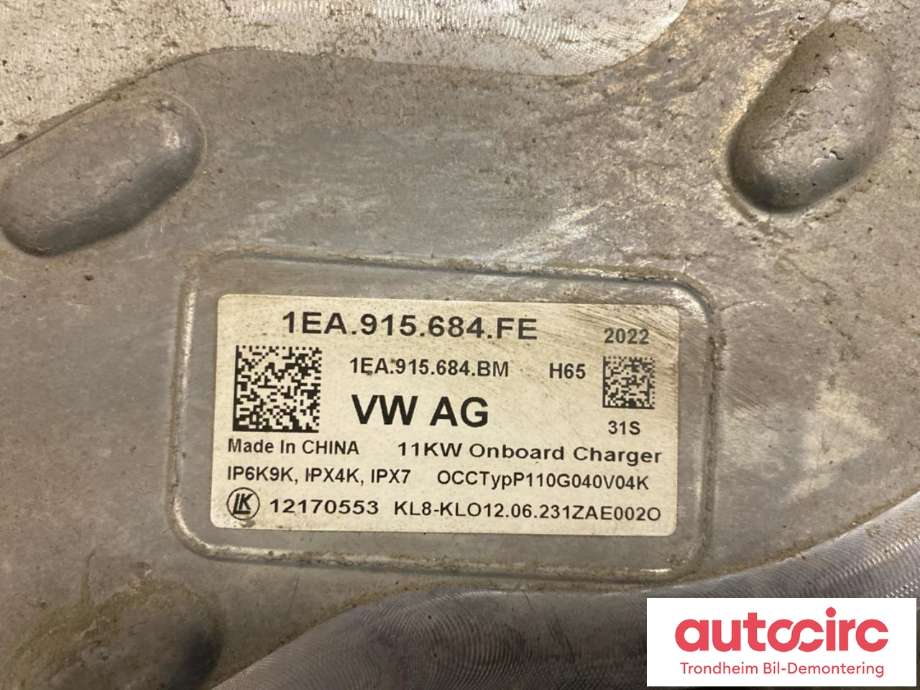 Batterilader (OBC - On Board Charger) til Audi Q4 e-tron 2021-->>  (...|1EA915684FE|1EA915684BM|)