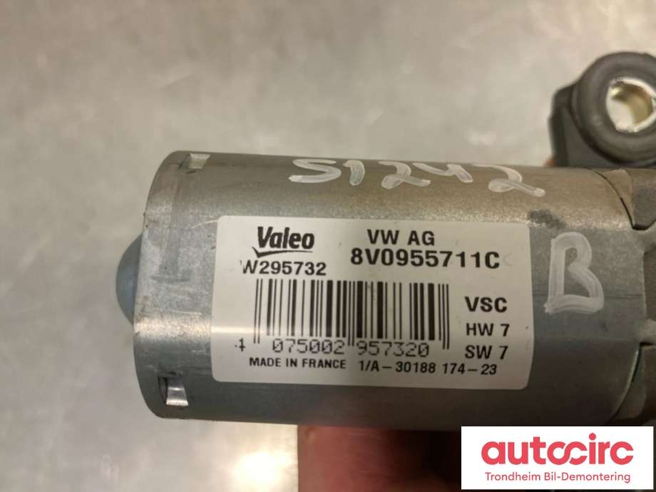 Viskermotor bakrute til Audi Q4 e-tron 2021-->>  (VALEO|8V0955711C|W295732|)