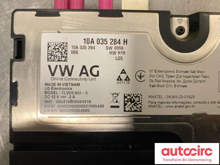 Styreenhet diverse til Audi Q4 e-tron 2021-->> (LG|10A035284H|)