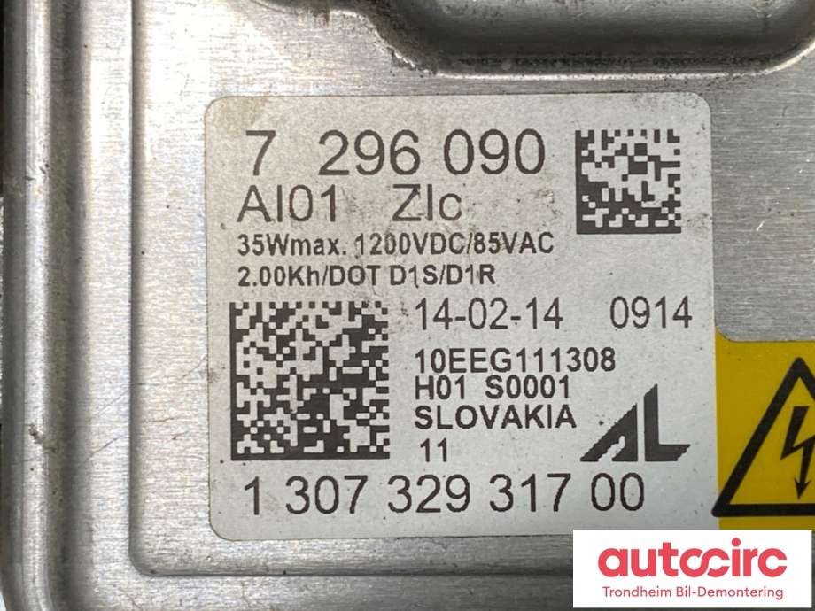Styreenhet xenon/ballast til BMW 5-Serie 2010-2017 (F10/F11) (F10/F11) (AL|7 286 090|63 11 7 317 408|130732931700)