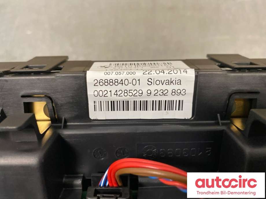 Instrumentpanel til BMW 3-Serie 2012-2018 (F30/F31/F34) (F30/F31/F34) (JOHNSON CONTROLS|9350151|62109350151|6210IK9350151| 007.057.000)