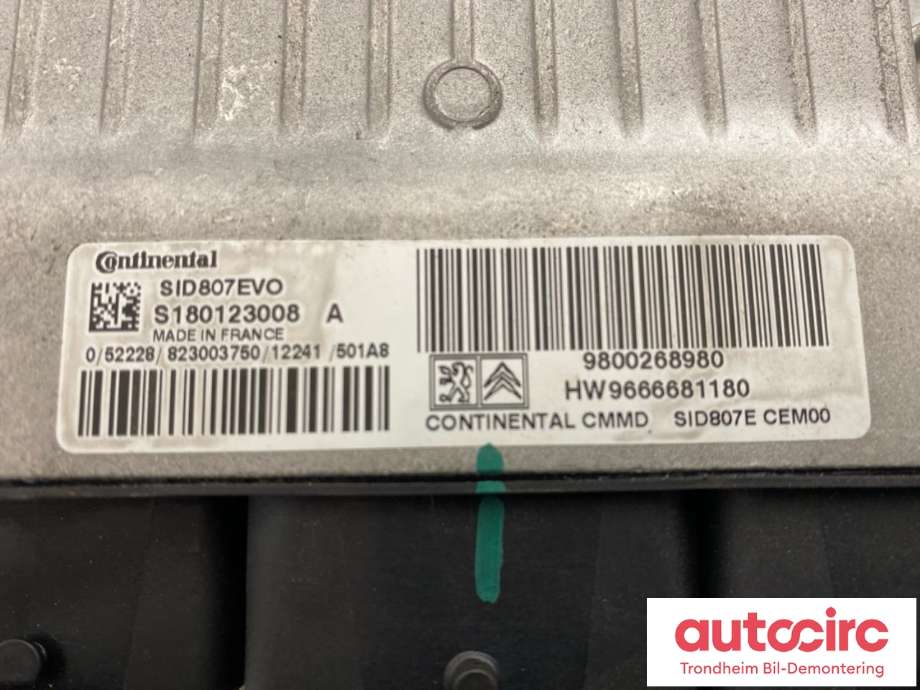 Styreenhet motor til Citroën C4 2011-2017 (Type II)  (CONTINENTAL|1612886680|1677643880|9800268980)