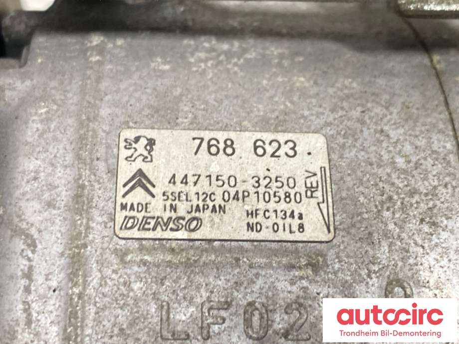 Aircondition kompressor til Citroën C4 2011-2017 (Type II)  (DENSO|9826268480|)