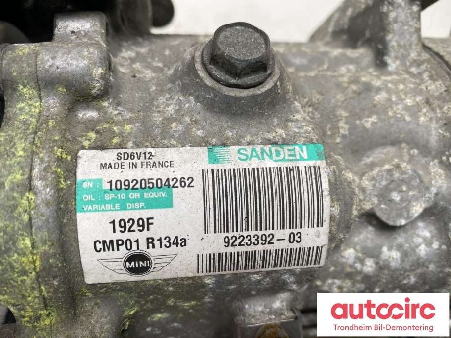 Aircondition kompressor til Mini One/Cooper 2007-2014 (R55-57) (R55-57) (..|64529223392|)