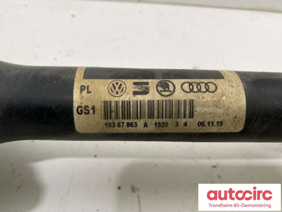 Drivaksel venstre foran, diesel/automat til VW Transporter / Caravelle 2019-->> (T6.1) (T6.1) (..|7E0407271AB|7LA407271E|7E0407451NX| 7LA 407 271 E| 7E0 407 451 NX| 7E0 407 271 AB)