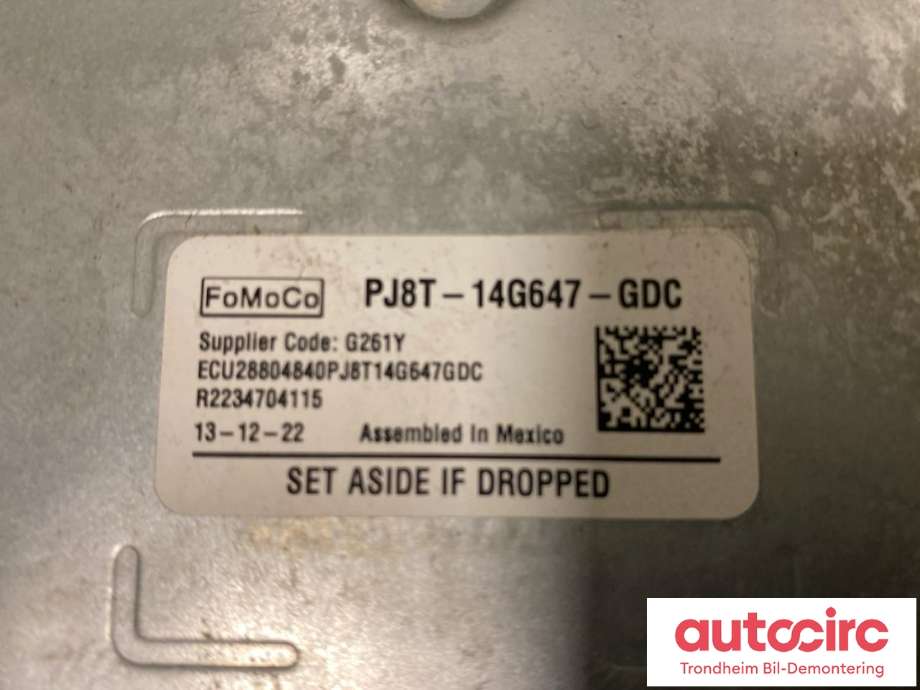 Styreenhet autopilot til Ford Mustang Mach-e 2020-->> (FOMOCO|PJ8T-14G647-GDC|2698509|PJ8T-19J201-GDC)
