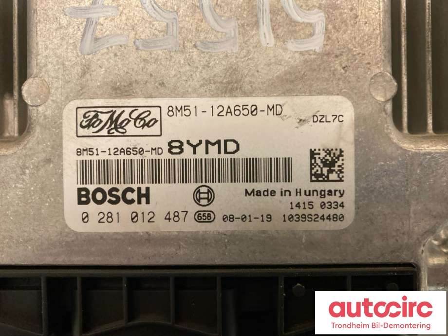 Styreenhet motor til Ford C-Max 2007-2010 (Type I, Fase 2) (BOSCH|8M51-12A650-MD|0281012487|1456750| 5U71-12A650-AB)