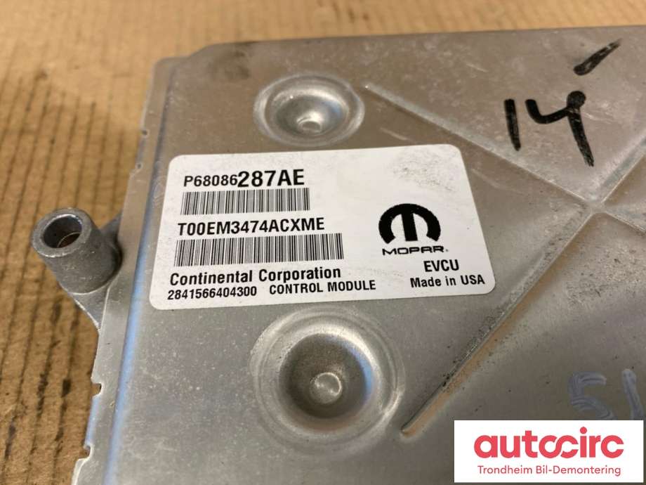 Styreenhet motor til Fiat 500 2008-2020  (CONTINENTAL|68086287AE|05192356AI|2841566404300)