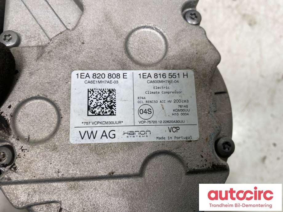 Aircondition kompressor til VW ID.3 2020-->>  (..|1EA820808E|1EA820808H|)