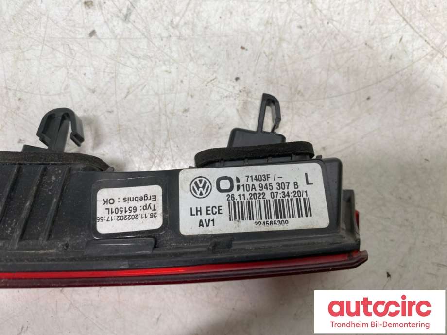 Baklykt venstre indre til VW ID.3 2020-->> (..|10A945307B|)