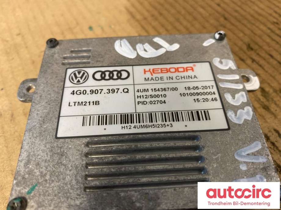 Styreenhet xenon/ballast til Škoda Superb 2015-->> (Type III)  (KEBODA|4G0907397Q|4G0 907 397 Q|LTM211B)