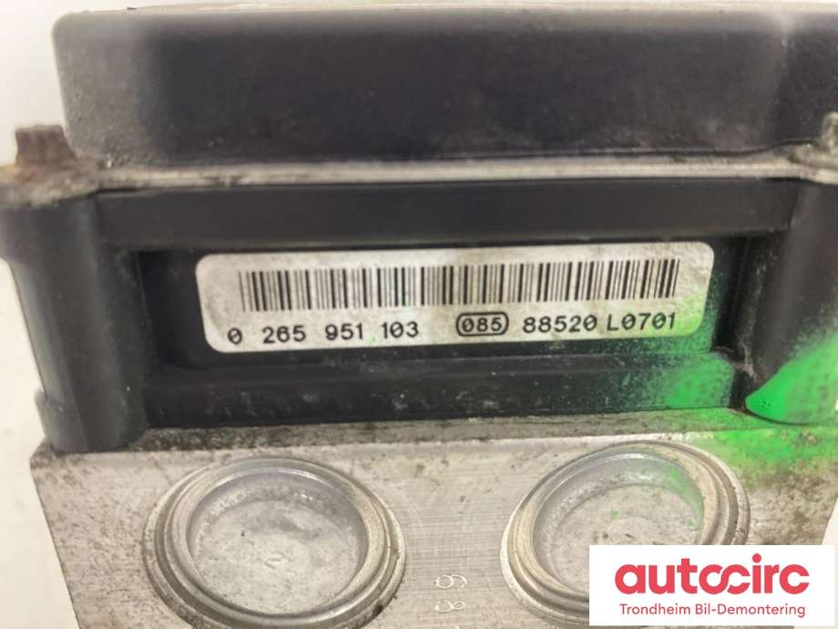 ABS sentral til Peugeot 308 2007-2011 (Type I, Fase 1) (BOSCH|9665363180|4541GY|1607126280| 4541GZ| 4541 GY| 16 071 262 80| 4541 GZ| 9665734580| 0265230452| 0265951103)