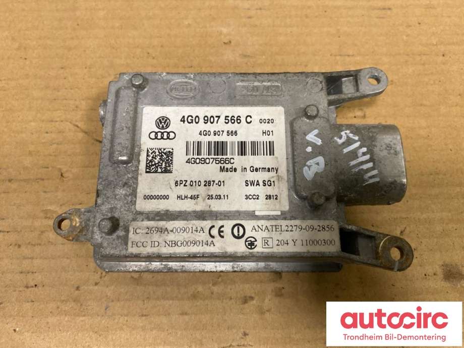 Sensor blindsone til Audi A7 2010-2014 (Type I, Fase 1)  (VENSTRE BAK|4G0907566C|6PZ010287-01|)