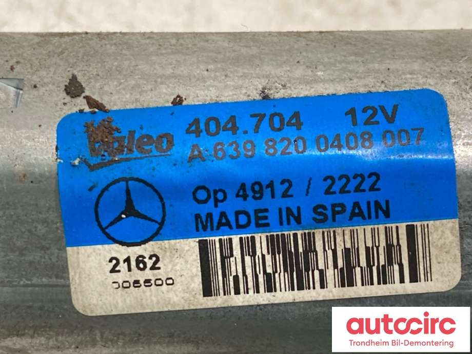 Viskermotor bakrute til Mercedes Vito/Viano 2010-2014 (Fase 2) (W639) (W639) (..|A6398200408|)