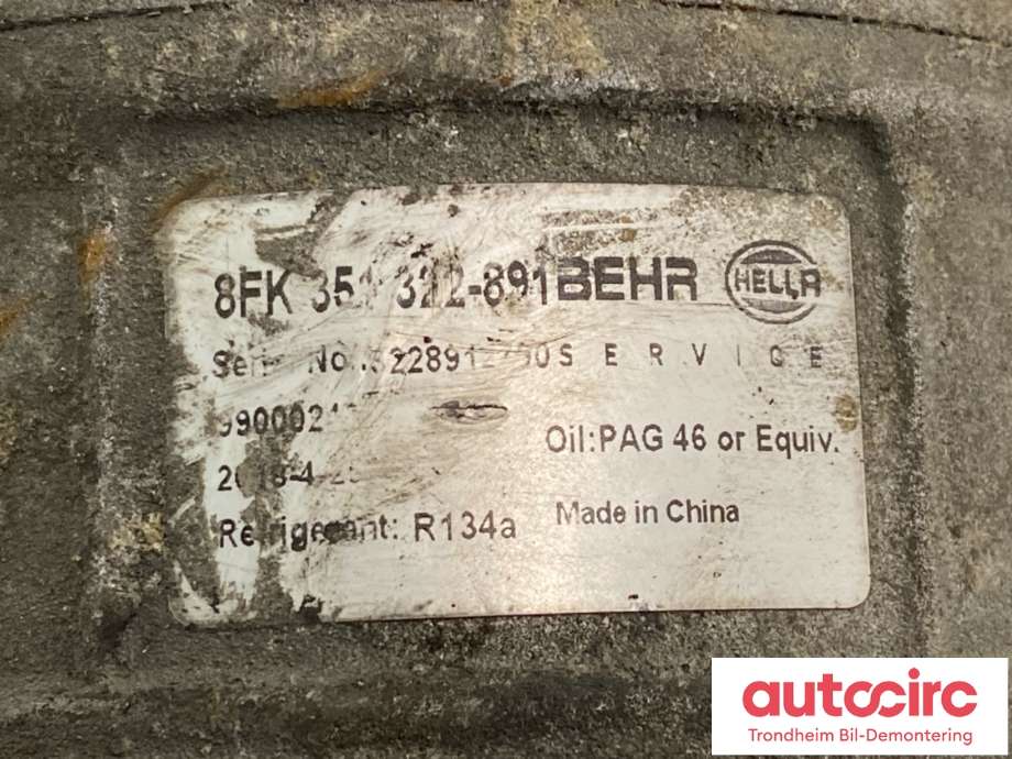 Aircondition kompressor til Mercedes Vito/Viano 2010-2014 (Fase 2) (W639) (W639) (..|A0022307211|)