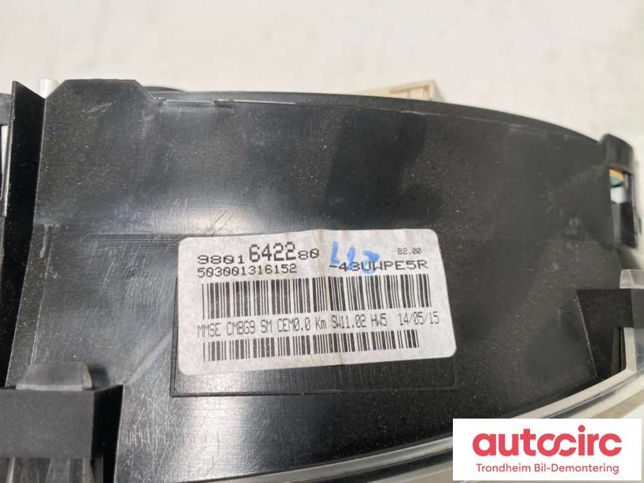 Instrumentpanel til Peugeot Expert 2007-2016 (Type II)  (MAGNETI MARELLI|9801642280|98 016 422 80|503001316152)